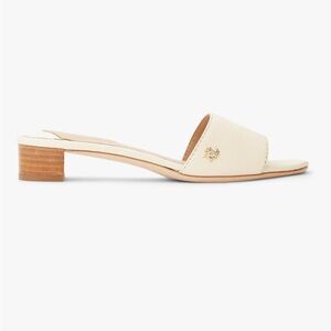Ralph Lauren Cream Mules with Minimalist Design